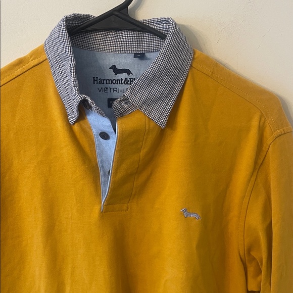 Harmont & Blaine Vietri Long-Sleeved Polo Shirt With Contrasting Collar - Picture 3 of 4